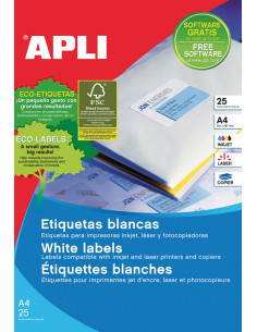 APLI 01209 etiqueta de impresora Blanco Etiqueta para impresora autoadhesiva