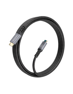 AISENS Cable USB 3.2 Gen2x2 Aluminio 20Gbps 8K@30Hz 5A 100W E-Mark, Tipo USB-C M-USB-C M, Negro, 3.0m 2