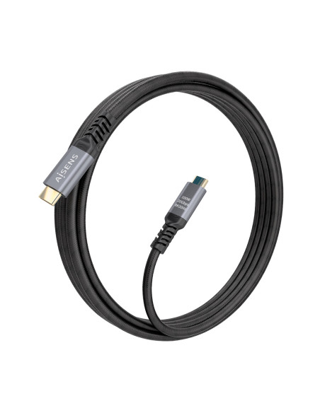 AISENS Cable USB 3.2 Gen2x2 Aluminio 20Gbps 8K@30Hz 5A 100W E-Mark, Tipo USB-C M-USB-C M, Negro, 3.0m