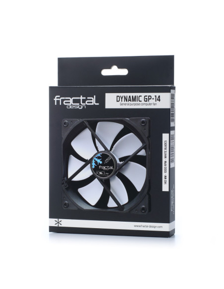 Fractal Design FD-FAN-DYN-GP14-WT sistema de refrigeración para ordenador Carcasa del ordenador Ventilador 14 cm Negro, Blanco