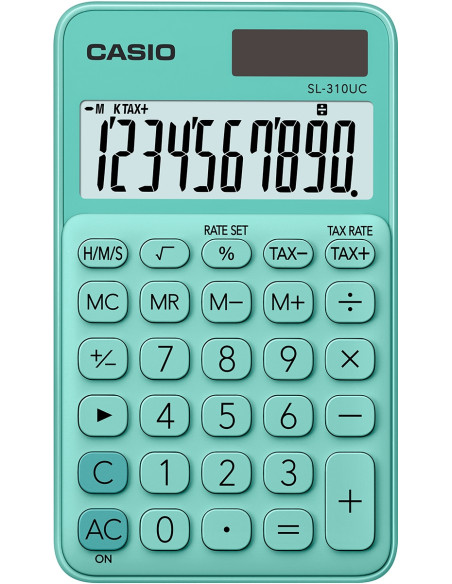 Casio SL-310UC-GN calculadora Bolsillo Calculadora básica Verde