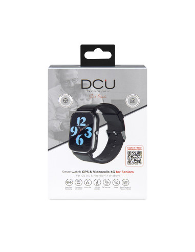 DCU Advance Tecnologic Senior 4,29 cm (1.69") LCD 26 mm Digital 360 x 360 Pixeles Pantalla táctil 4G Gris GPS (satélite)