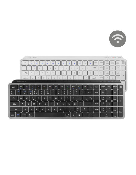 Mars Gaming MK-SILENKEYS teclado Universal RF Wireless + Bluetooth QWERTY Español Negro