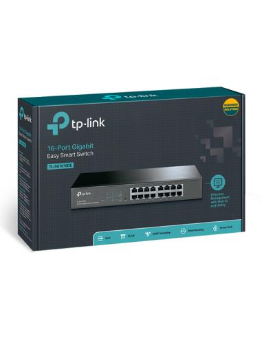 TP-Link TL-SG1016DE Gestionado L2 Gigabit Ethernet (10/100/1000) 1U Negro