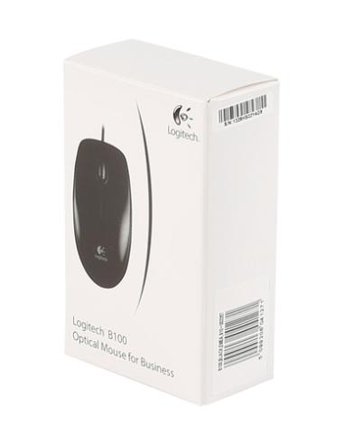 Logitech B100 ratón Oficina Ambidextro USB tipo A Óptico 800 DPI