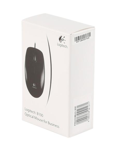 Logitech B100 ratón Oficina Ambidextro USB tipo A Óptico 800 DPI