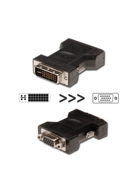 Ewent EC1250 cambiador de género para cable DVI-I 24+5 VGA Negro