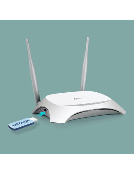 TP-Link TL-MR3420 router inalámbrico Ethernet rápido Banda única (2,4 GHz) Negro, Blanco