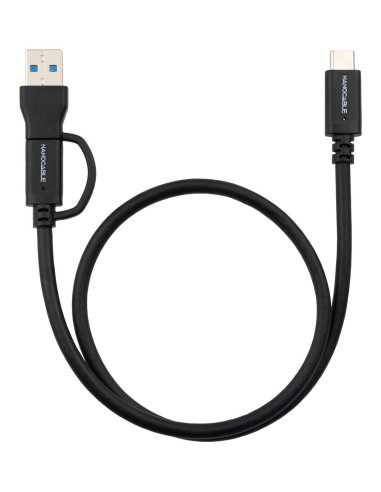 Nanocable 10.01.4801 cable USB USB 3.2 Gen 2 (3.1 Gen 2) 1 m USB A USB C USB C Negro
