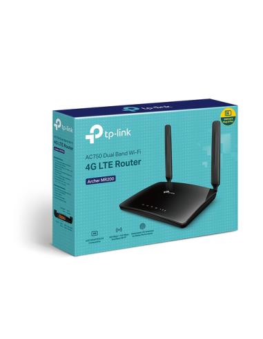 TP-Link Archer MR200 router inalámbrico Ethernet rápido Doble banda (2,4 GHz / 5 GHz) 4G Negro