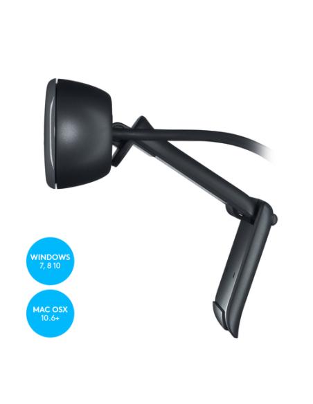 Logitech 960-001063 cámara web 3 MP 1280 x 720 Pixeles USB Gris, Gris Oscuro