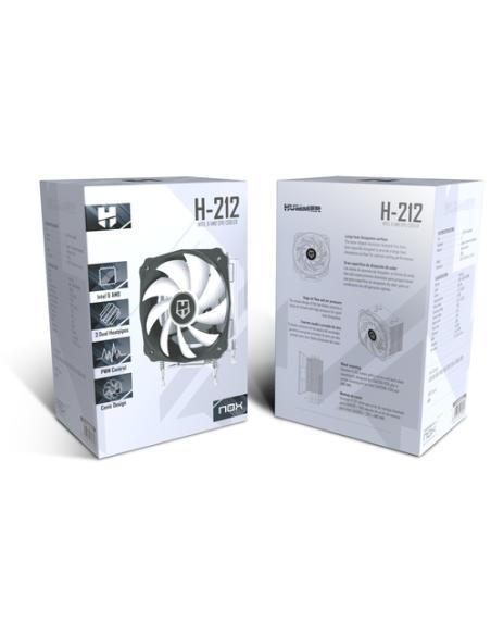 NOX Hummer H-212 Procesador Enfriador 12 cm Aluminio, Negro, Blanco 1 pieza(s)