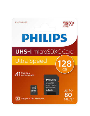 Philips FM12MP45B 00 memoria flash 128 GB MicroSDXC UHS-I Clase 10