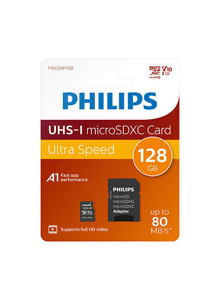 Philips FM12MP45B 00 memoria flash 128 GB MicroSDXC UHS-I Clase 10