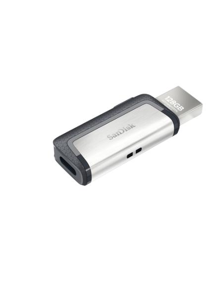 SanDisk Ultra Dual Drive USB Type-C unidad flash USB 128 GB USB Type-A / USB Type-C 3.2 Gen 1 (3.1 Gen 1) Negro, Plata