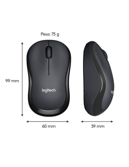Logitech M220 Silent ratón Oficina Ambidextro RF inalámbrico Óptico 1000 DPI
