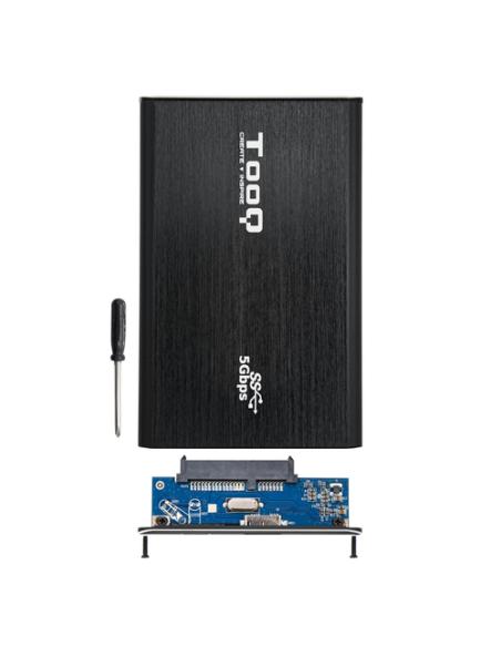 TooQ TQE-2529B caja para disco duro externo Carcasa de disco duro/SSD Negro 2.5"