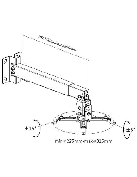 Equip Soporte de pared de techo para proyector, blanco