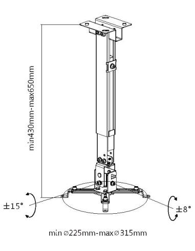 Equip Soporte de pared de techo para proyector, blanco