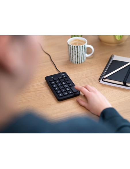 Trust 22221 teclado numérico Portátil/PC USB Negro