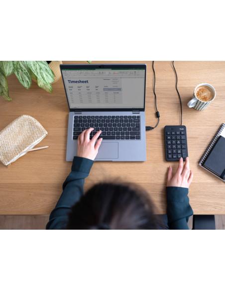 Trust 22221 teclado numérico Portátil/PC USB Negro