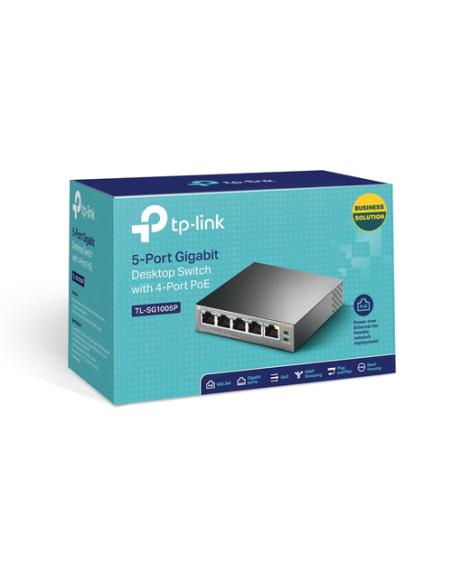 TP-Link TL-SG1005P No administrado Gigabit Ethernet (10/100/1000) Energía sobre Ethernet (PoE) Negro