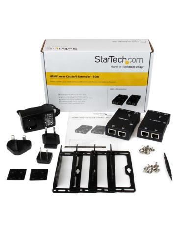 StarTech.com Kit Extensor Vídeo Audio HDMI por Cable UTP Ethernet Cat5 Cat6 RJ45 con Power over Cable - 50m