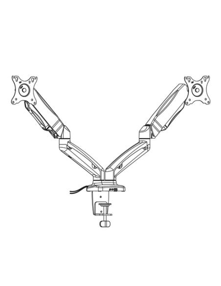 Ewent EW1516 soporte para monitor 81,3 cm (32") Escritorio Negro