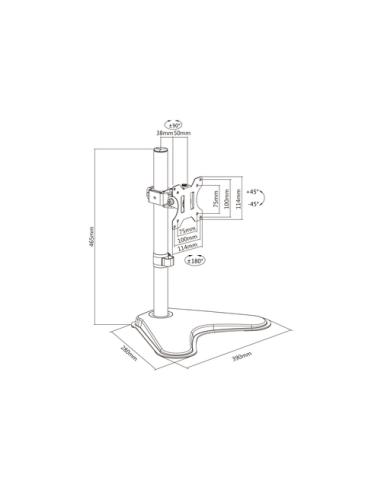 Equip Soporte articulado de sobremesa para monitor de 13"-32
