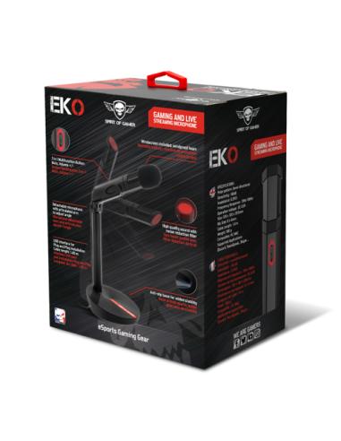 Spirit of Gamer MIC-EKO micrófono Negro Micrófono para videoconsola
