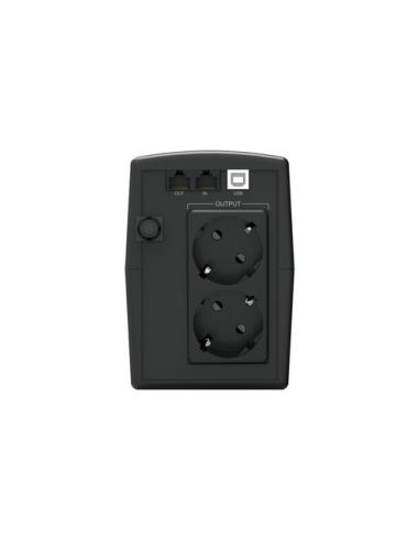 Conceptronic ZEUS02ES sistema de alimentación ininterrumpida (UPS) Línea interactiva 0,85 kVA 480 W 2 salidas AC