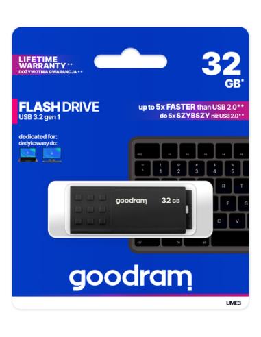 Goodram UME3 unidad flash USB 32 GB USB tipo A 3.2 Gen 1 (3.1 Gen 1) Negro