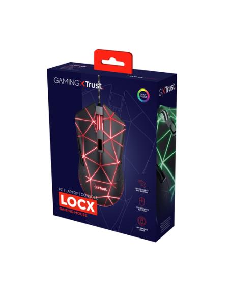 Trust GXT 133 Locx ratón Juego mano derecha USB tipo A Óptico 4000 DPI