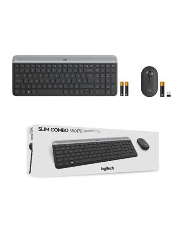 Logitech 920-009198 teclado Ratón incluido Universal RF inalámbrico QWERTY Español Grafito