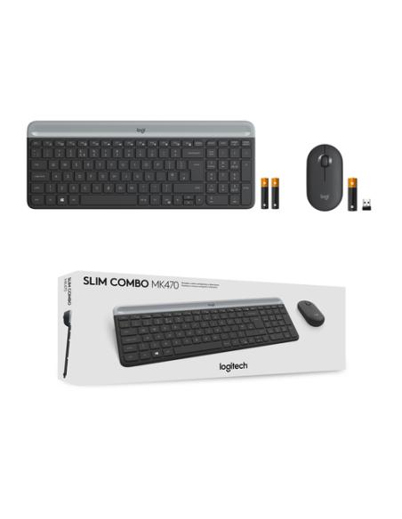 Logitech 920-009198 teclado Ratón incluido Universal RF inalámbrico QWERTY Español Grafito