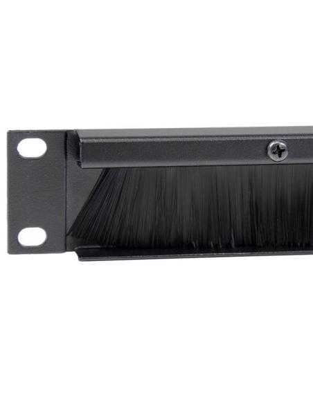StarTech.com Panel Pasacables con Cepillo para Armario Rack de Servidores 1U - Organizador de Cableado de Peine
