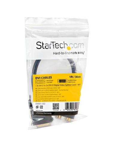 StarTech.com Cable Duplicador Divisor de Vídeo DVI-D de 2 Puertos Salidas Compacto - Bifurcador