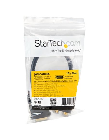 StarTech.com Cable Duplicador Divisor de Vídeo DVI-D de 2 Puertos Salidas Compacto - Bifurcador