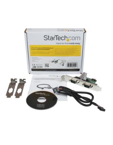 StarTech.com Adaptador Bracket de Placa Base Interna USB a 2 Puertos Serie - DB9 RS232