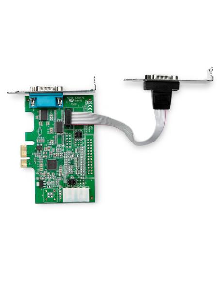 StarTech.com Tarjeta Adaptadora Serie PCI Express RS232 de 2 Puertos - Tarjeta Controladora Serie PCIe RS232 - PCIe a Serie DB9 