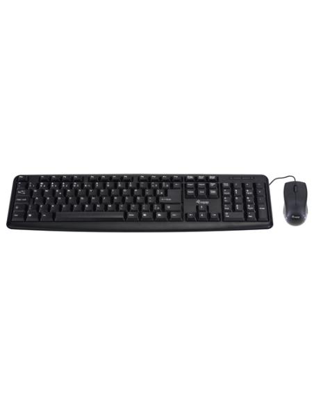 Equip 245201 teclado Ratón incluido Oficina USB QWERTY Español Negro