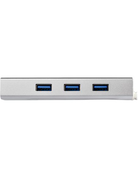 StarTech.com Hub Ladrón USB 3.0 de 3 Puertos con Adaptador de Red Ethernet Gigabit - Hub Concentrador USB-A - Alimentado por el 