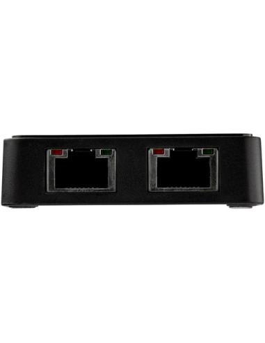 StarTech.com Adaptador Tarjeta de Red NIC Externa USB 3.0 2 Puertos Gigabit Ethernet RJ45 y Puerto USB