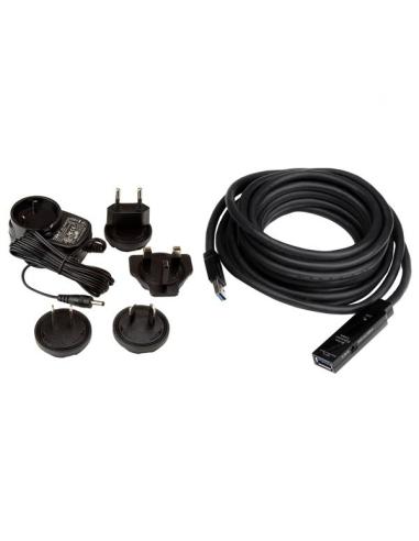 StarTech.com Cable Extensor Alargador USB 3.0 SuperSpeed Activo de 5m - USB A Macho a Hembra - Negro