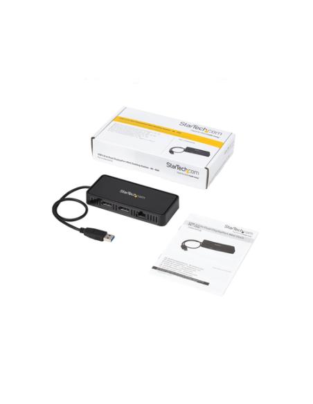 StarTech.com Mini Dock USB 3.0 - Docking Station USB-A para 2 Monitores - DisplayPort 4K de 60Hz y Red Ethernet Gigabit - con Ca