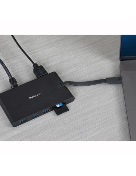 StarTech.com Docking Station USB-C con HDMI y VGA - para Mac y Windows -3x USB 3.0 - SD / micro SD - PD 3.0 - Adaptador USB C a 