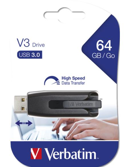 Verbatim V3 - Unidad USB 3.0 64 GB - Negro