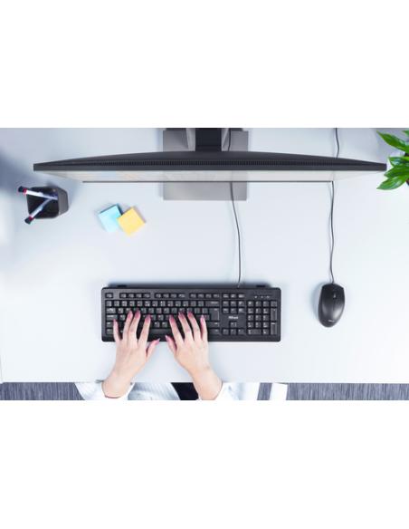 Trust TKM-250 teclado Ratón incluido Universal USB Negro