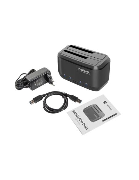 NATEC Kangaroo Dual USB 3.2 Gen 1 (3.1 Gen 1) Type-A Negro