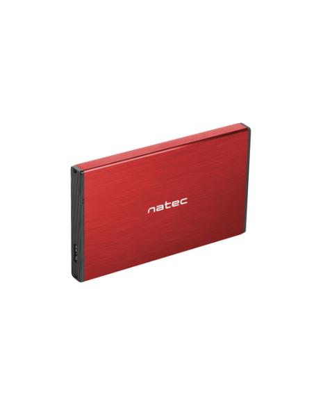 NATEC Rhino GO Carcasa de disco duro/SSD Rojo 2.5"